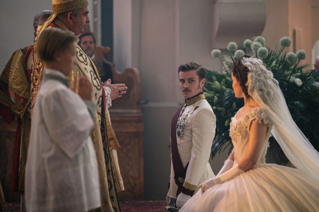 The imperial wedding ceremony in Vienna, lead by Cardinal Rauscher