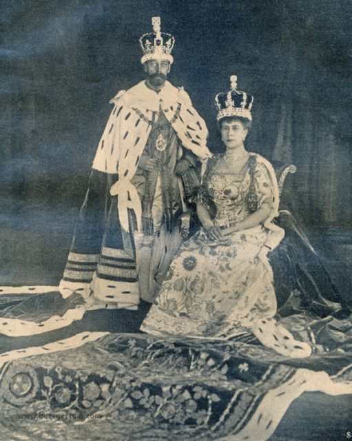 Das Königspaar nach der Krönung (1911)