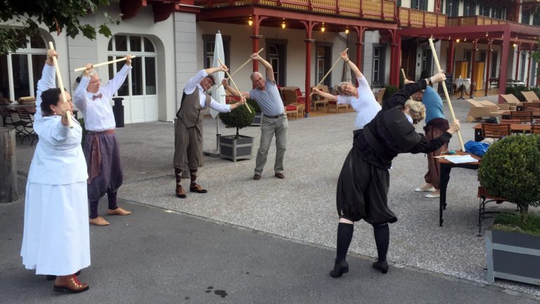 Mit Frühsport ging es los...