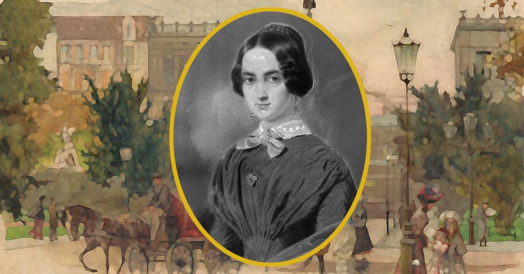 Vorschaubild Artikel Emilie Fontane Porträt mit Hintergrund Alt-Berlin